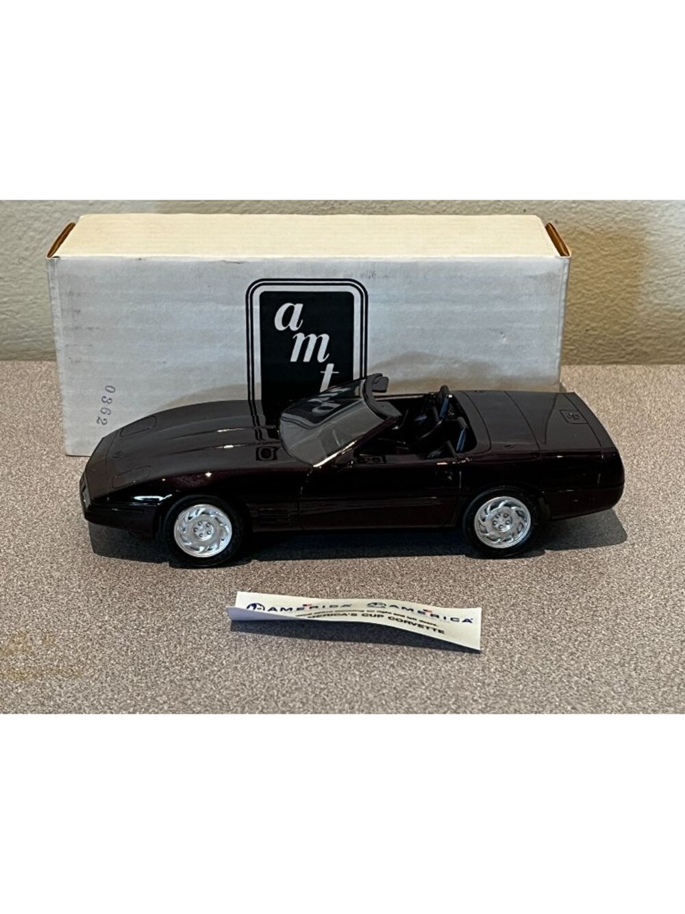 AMT/ERTL 1992 Corvette Convertible - Promo Model - 6577 - Black Rose Metallic